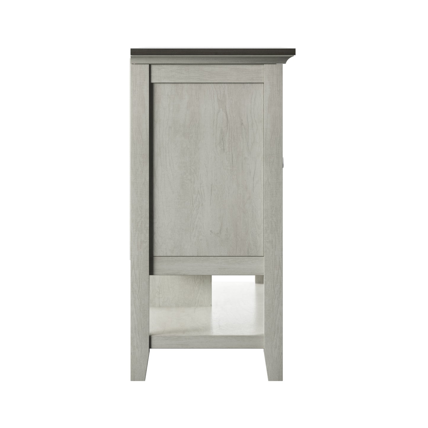 TV Stand for TVs up to 60" with Electric Fireplace and Window Pane Glass Doors