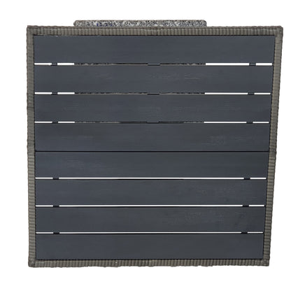 24” Square Dining Table with Stone Base