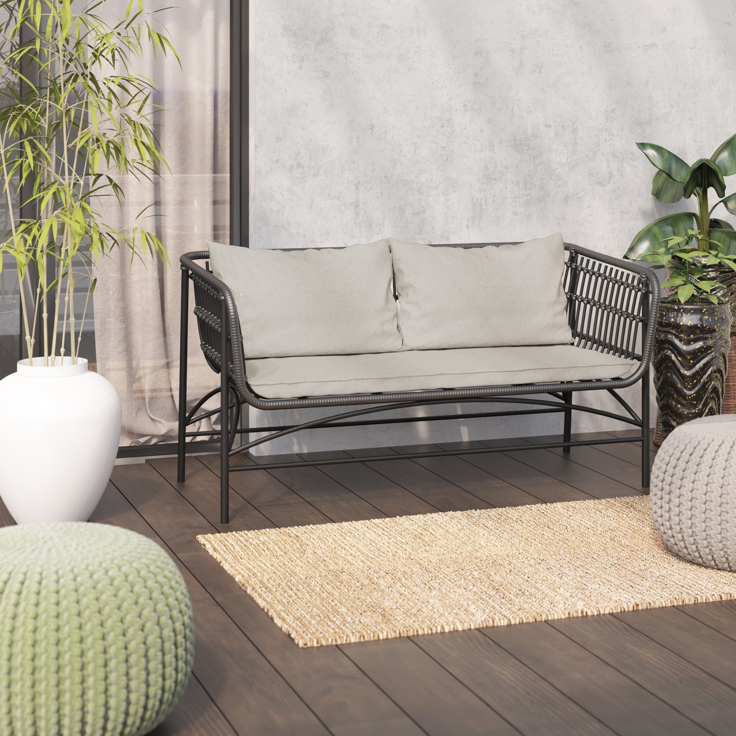 TK Classics Outdoor Loveseat with Cushions