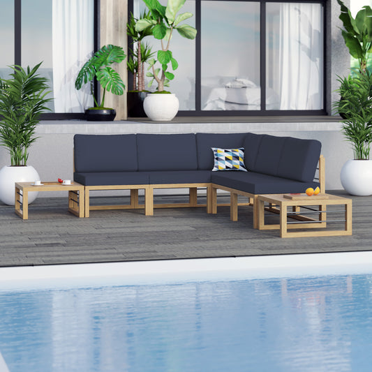 TK Classics 7 Piece Aluminum Outdoor Conversation Set