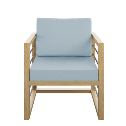 TK Classics Aluminum Outdoor Club Chair with Cushions