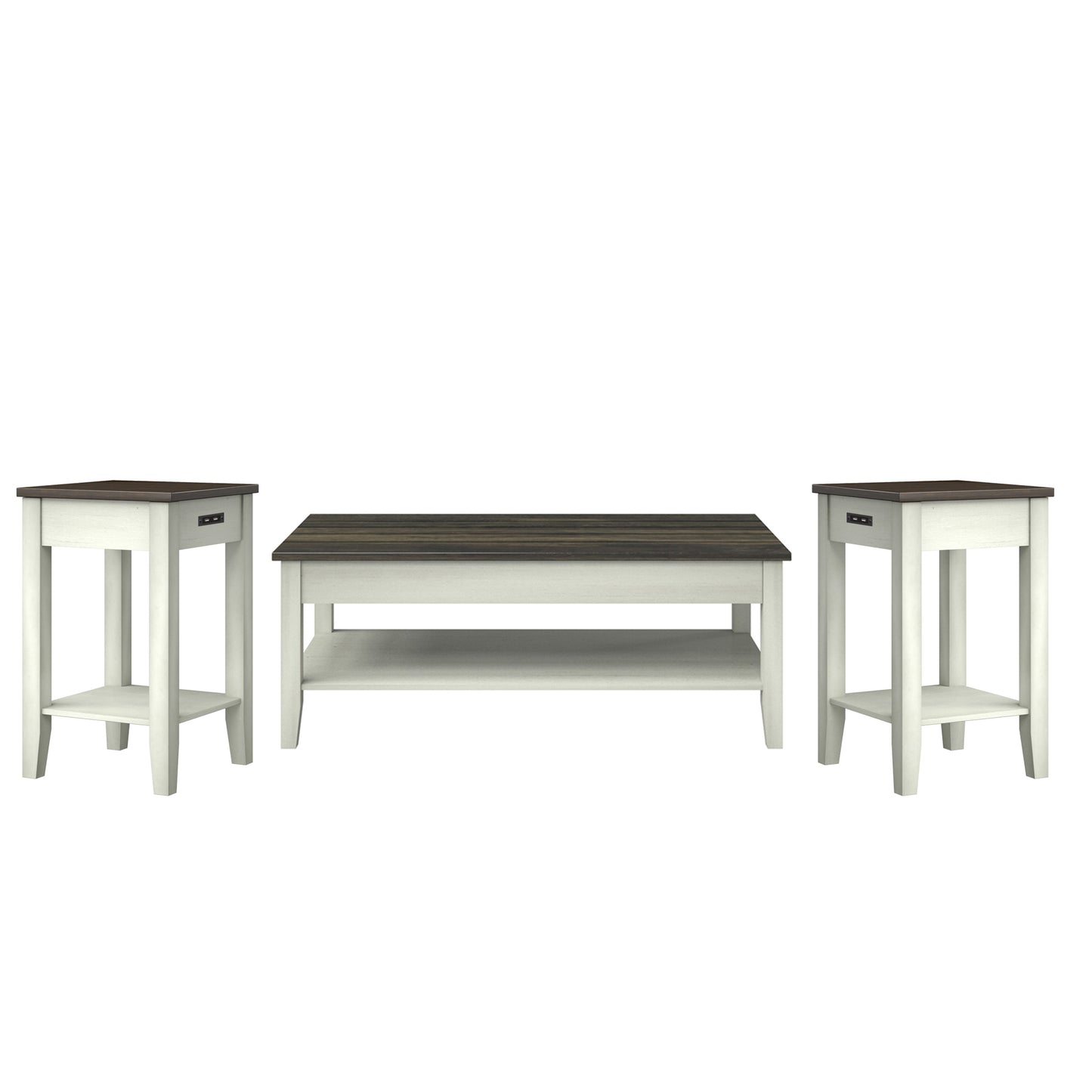 Side Table with USB Charging Ports