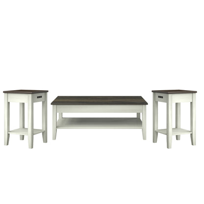 Side Table with USB Charging Ports