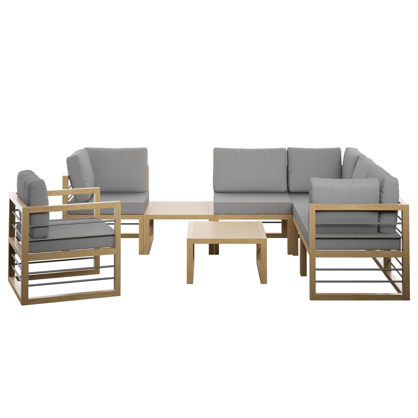 TK Classics 8 Piece Aluminum Outdoor Conversation Set