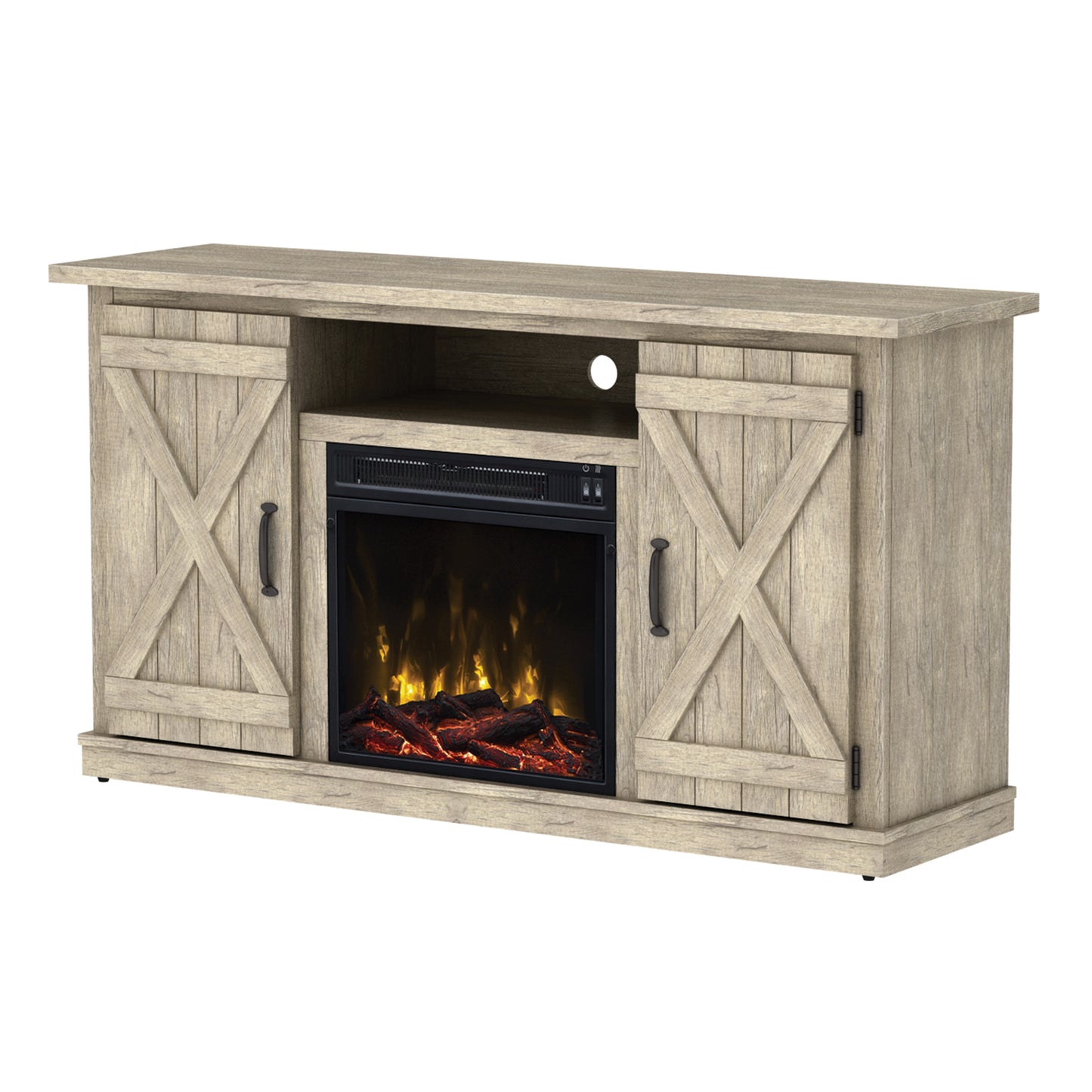 Cottonwood TV Stand for TVs up to 55" with Electric Fireplace