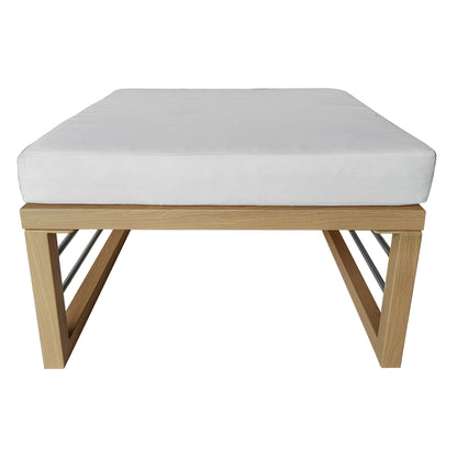 TK Classics Aluminum Outdoor Ottoman/Coffee Table