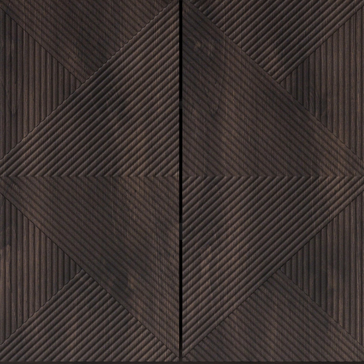 Accent Cabinet with Geometric Pattern Doors