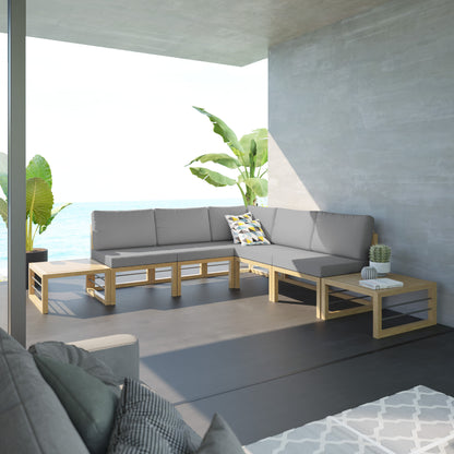 TK Classics 7 Piece Aluminum Outdoor Conversation Set