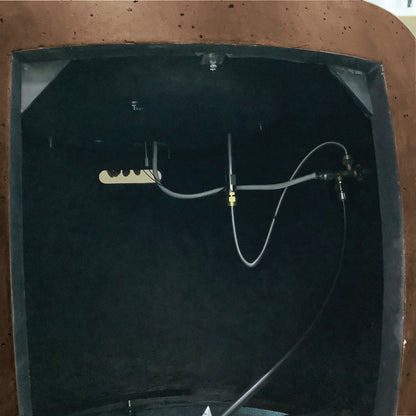 TK Classics 34.5” Round Fire Pit with Travertine Stone Finish