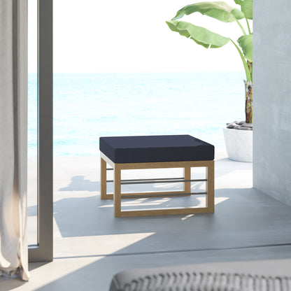 TK Classics Aluminum Outdoor Ottoman/Coffee Table