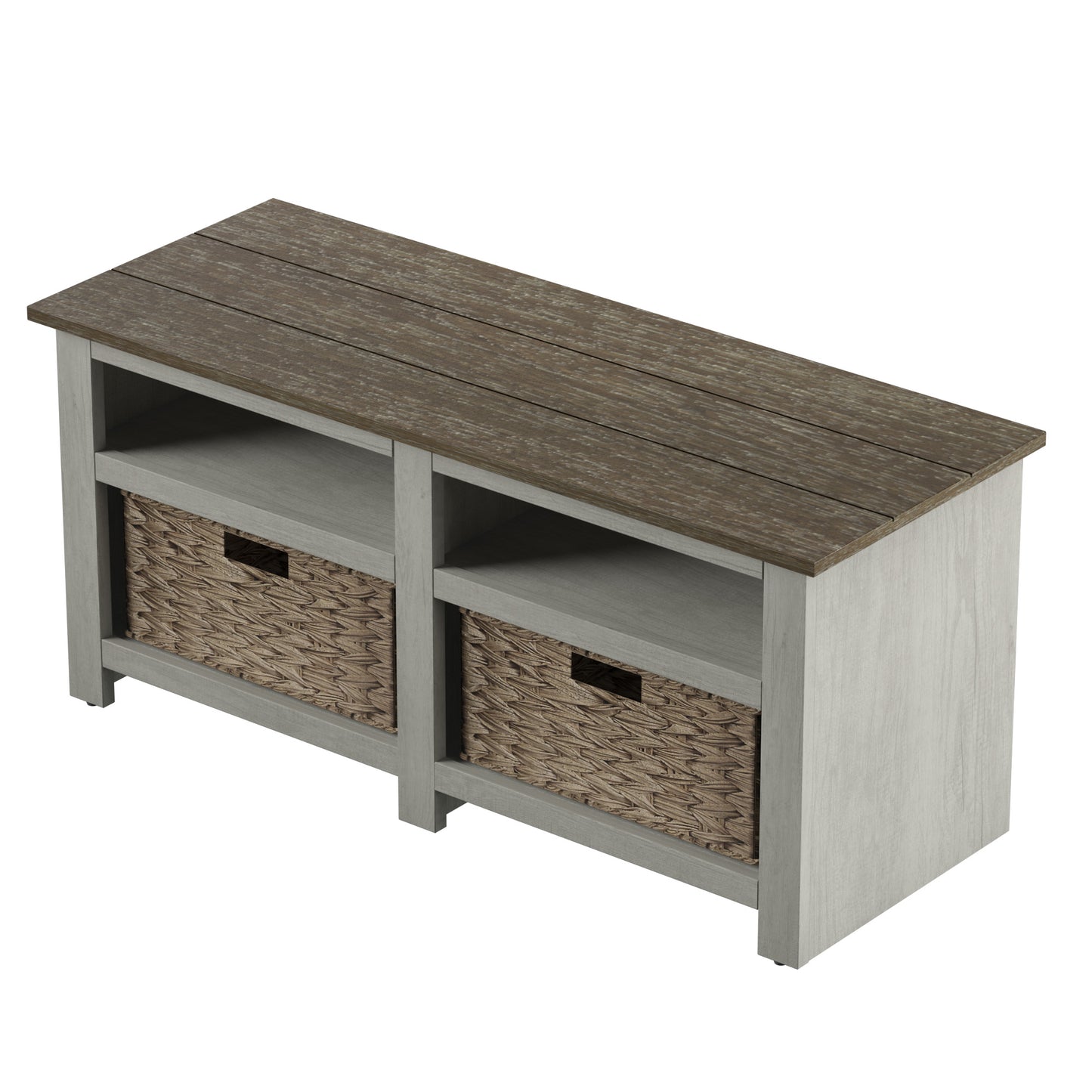 Storage Bench with Included Baskets