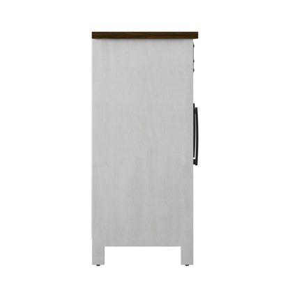 Modern Farmhouse Sideboard with Wine Storage and Sliding Barn Doors