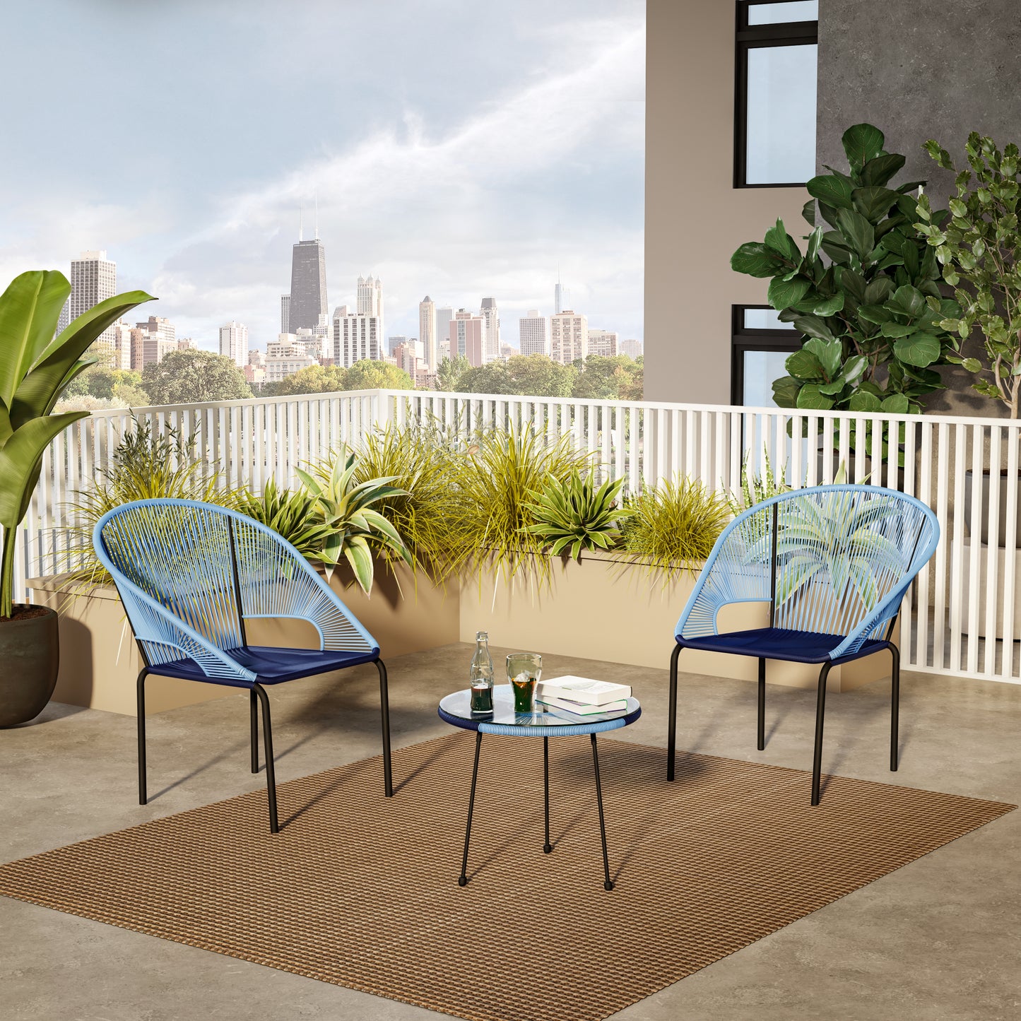 TK Classics Outdoor 3-Piece Conversation Set