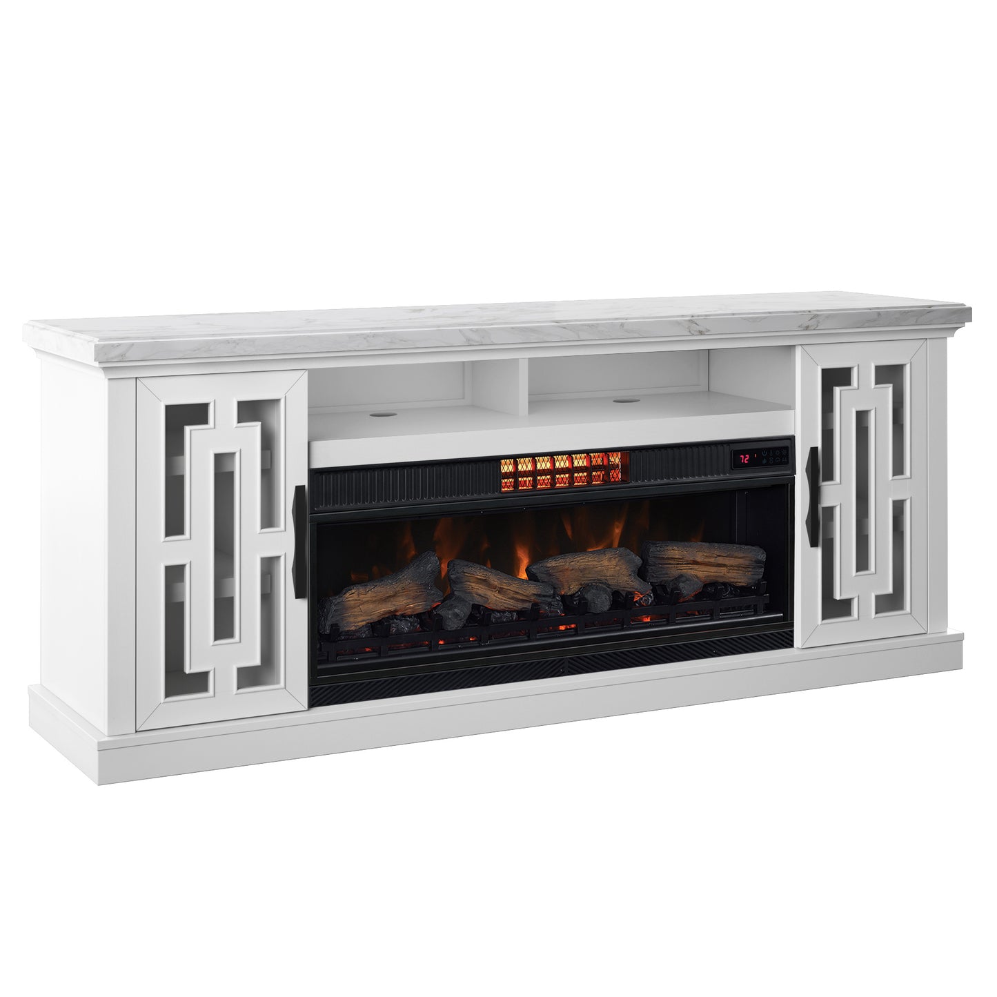 Tresanti® Kerrigan TV Console with ClassicFlame® CoolGlow® 2-in-1 Electric Fireplace and Fan