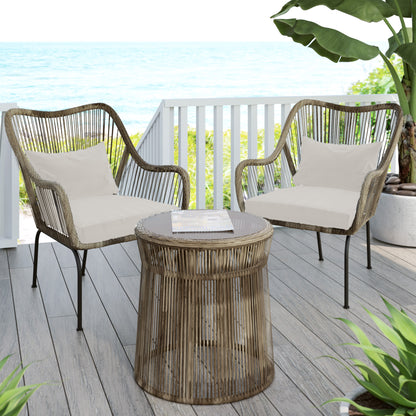 TK Classics 3-Piece Outdoor Conversation Set with Cushions