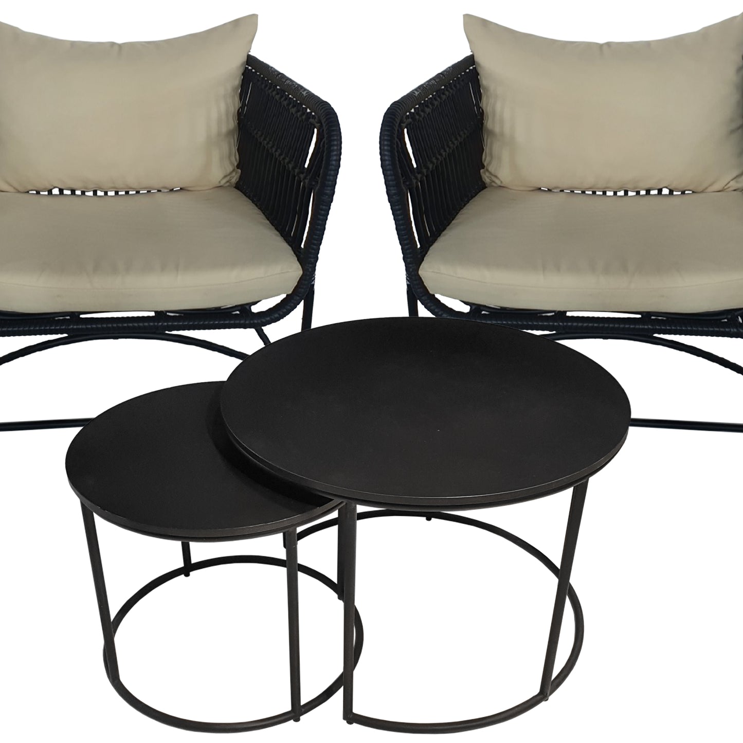 TK Classics 3 Piece Outdoor Conversation Set with Cushions