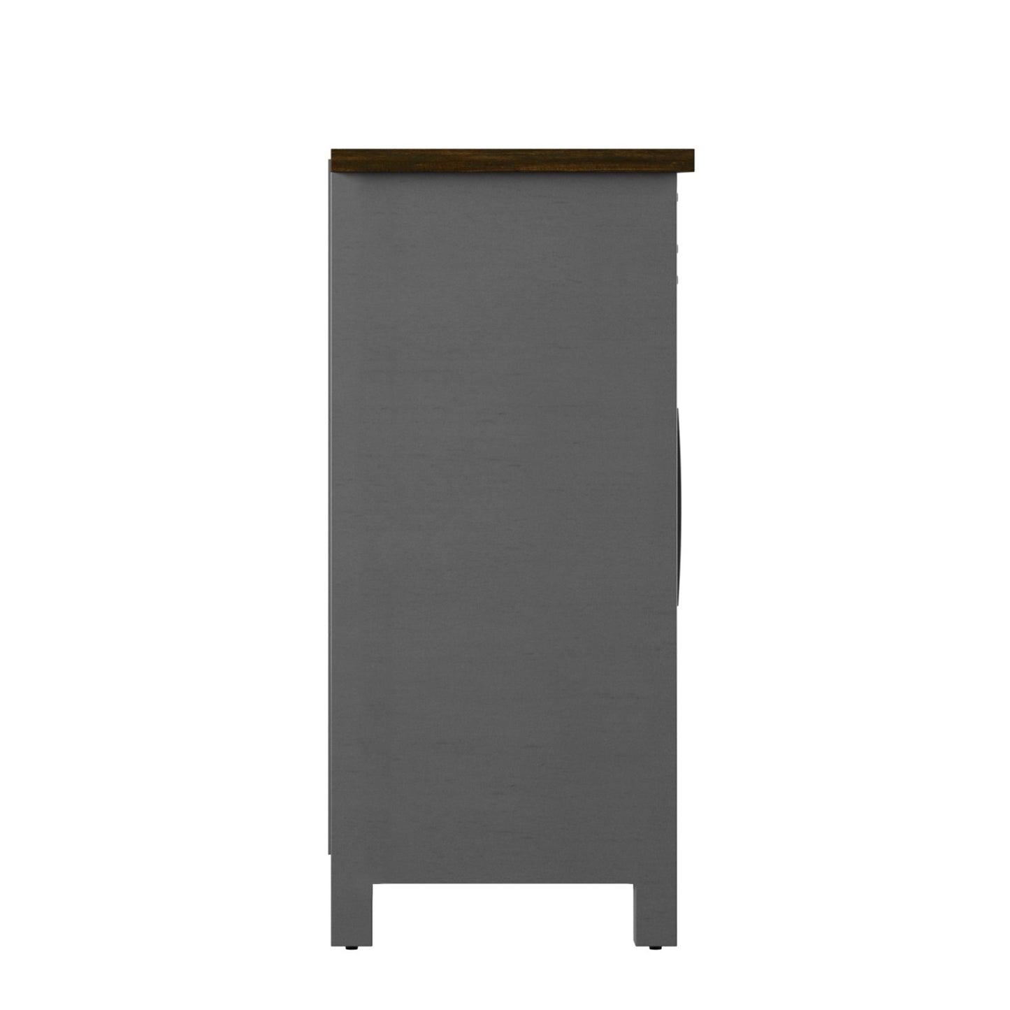 Modern Farmhouse Sideboard with Wine Storage and Sliding Barn Doors