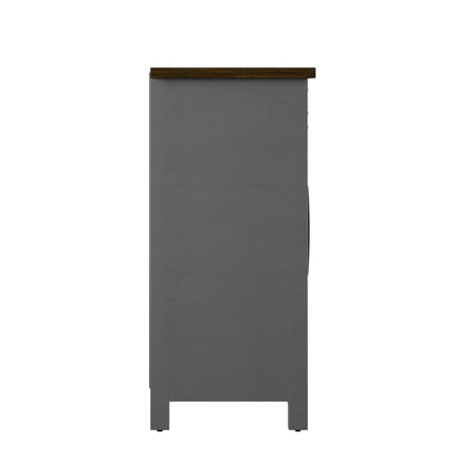 Modern Farmhouse Sideboard with Wine Storage and Sliding Barn Doors