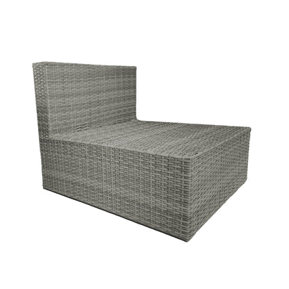 TK Classics Outdoor Armless Sofa Seats with Cushions, Set of 2
