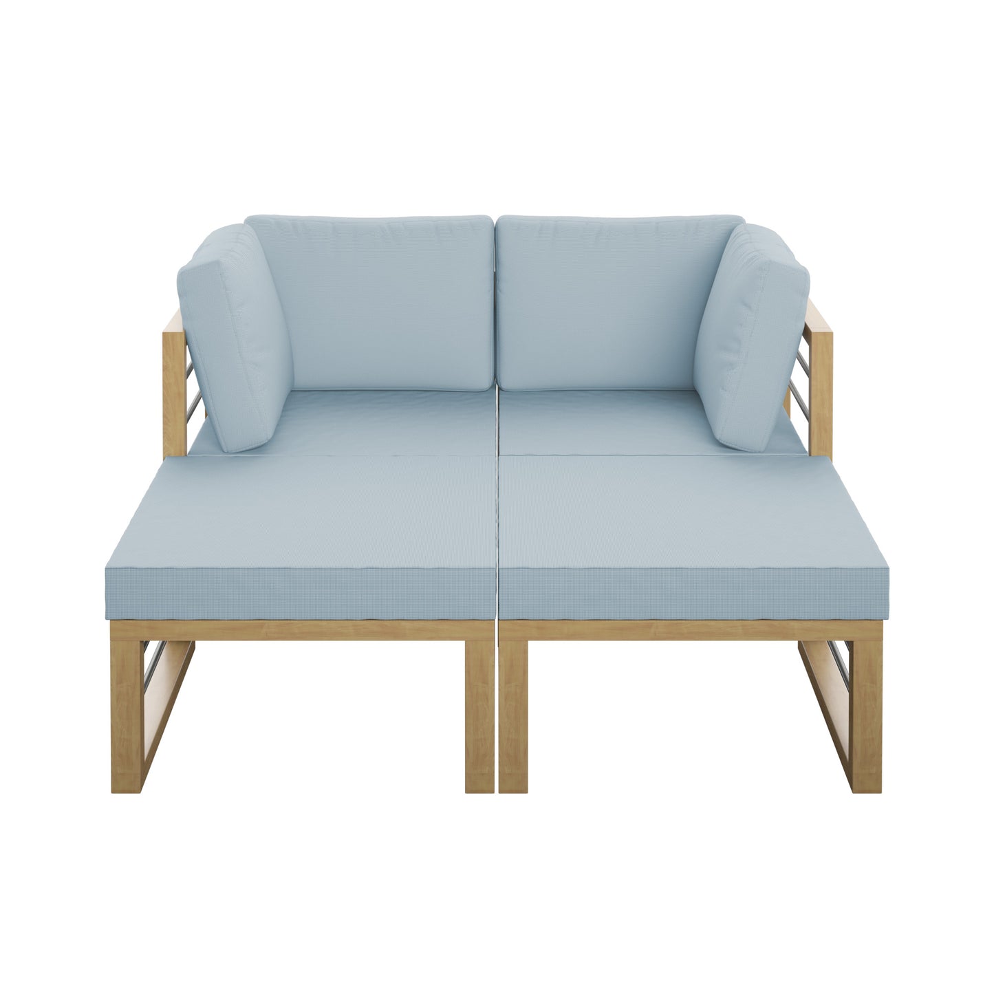 TK Classics 4 Piece Aluminum Outdoor Sectional Sunbed