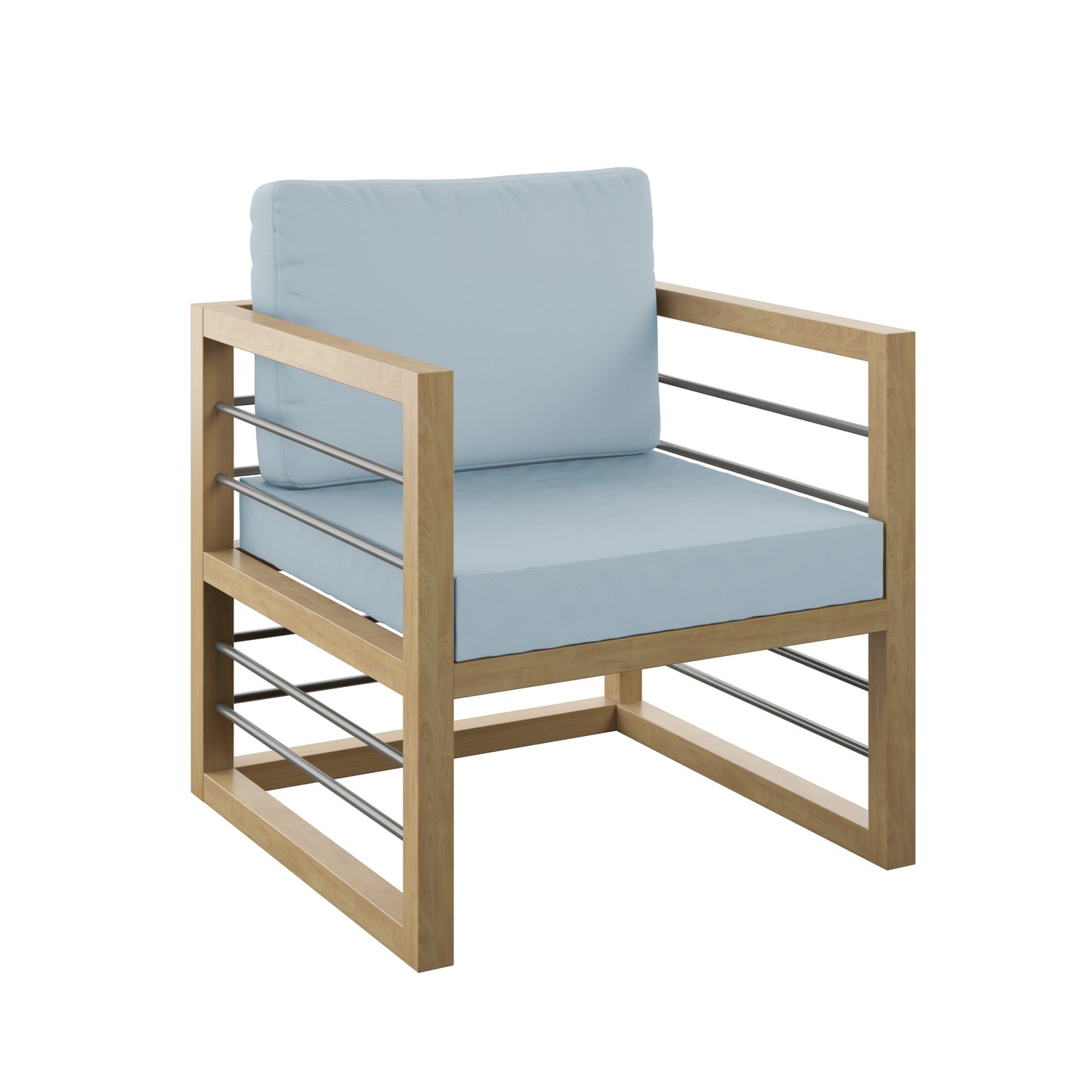 TK Classics Aluminum Outdoor Club Chair with Cushions