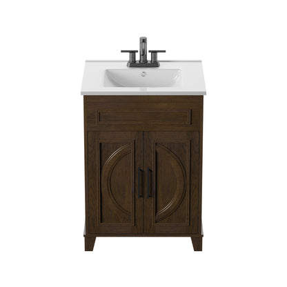 Renton 24" Single Bathroom Vanity with Decorative Mullions