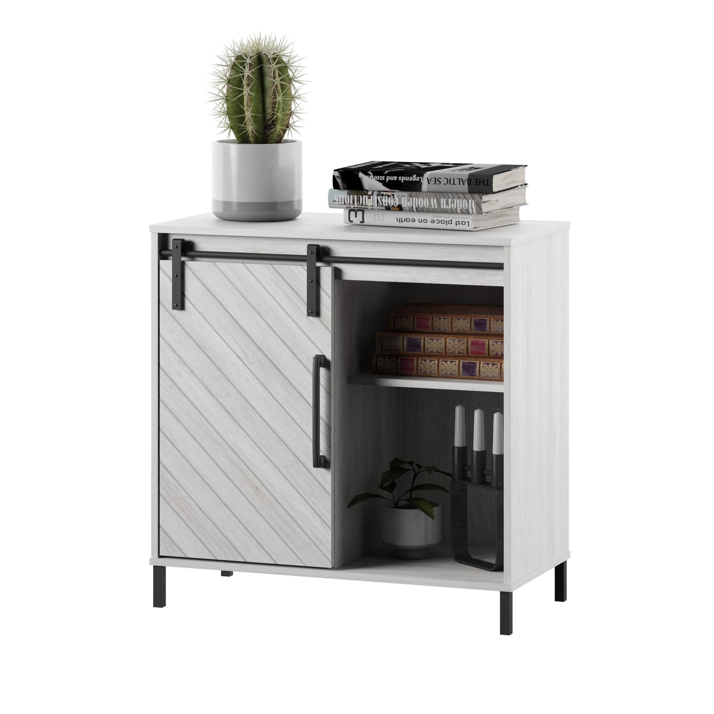 Accent Cabinet with Sliding Door and Wine Storage