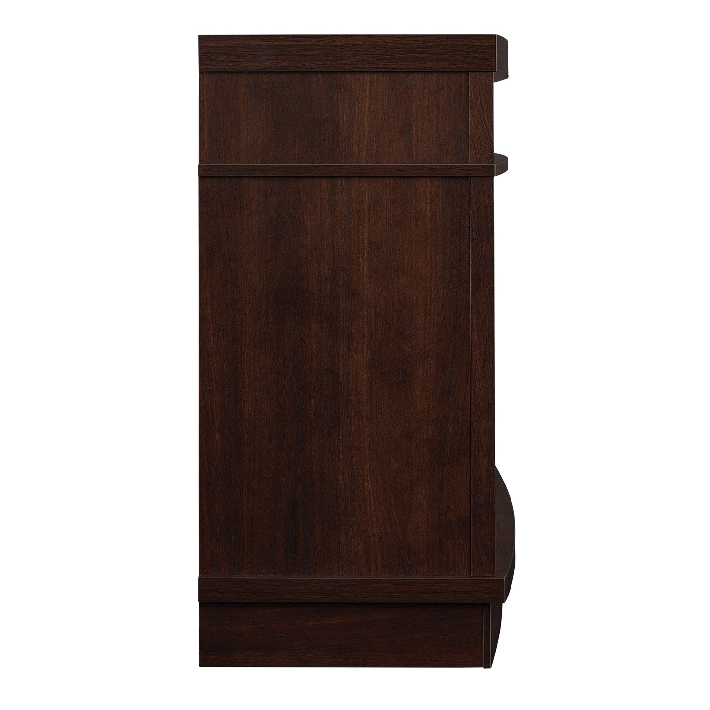 Deerfield TV Stand with Two Speakers for TVs up to 80", Antique Brown Cherry (Electric Fireplace sold separately)