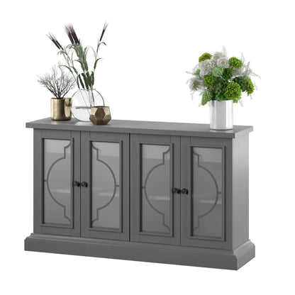 Twin Star Home Sideboard with Frosted Glass Doors