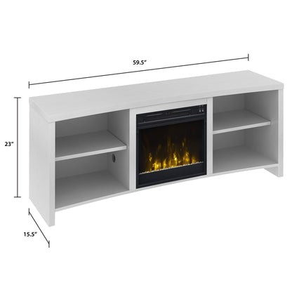 Shelter Cove TV Stand for TVs up to 65" with Electric Fireplace, Valley Pine