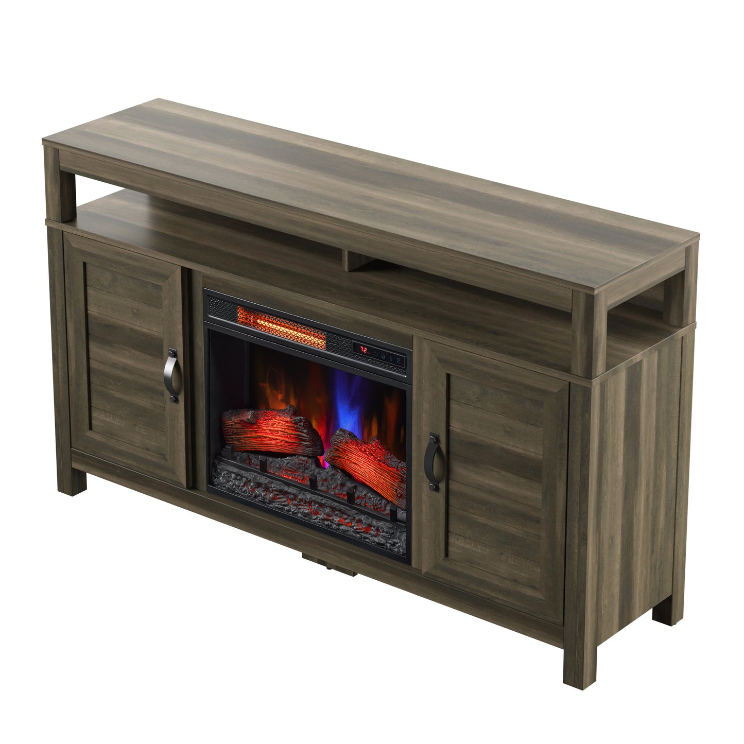 Twin Star Home® 60” TV Stand with Classicflame® Electric Fireplace