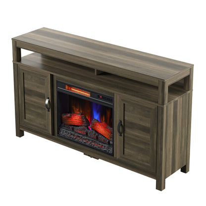Twin Star Home® 60” TV Stand with Classicflame® Electric Fireplace