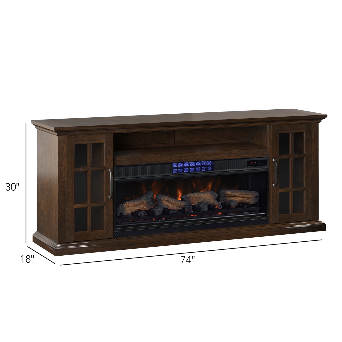 Tresanti® Mayson TV Console with ClassicFlame® CoolGlow® 2-in-1 Electric Fireplace and Fan
