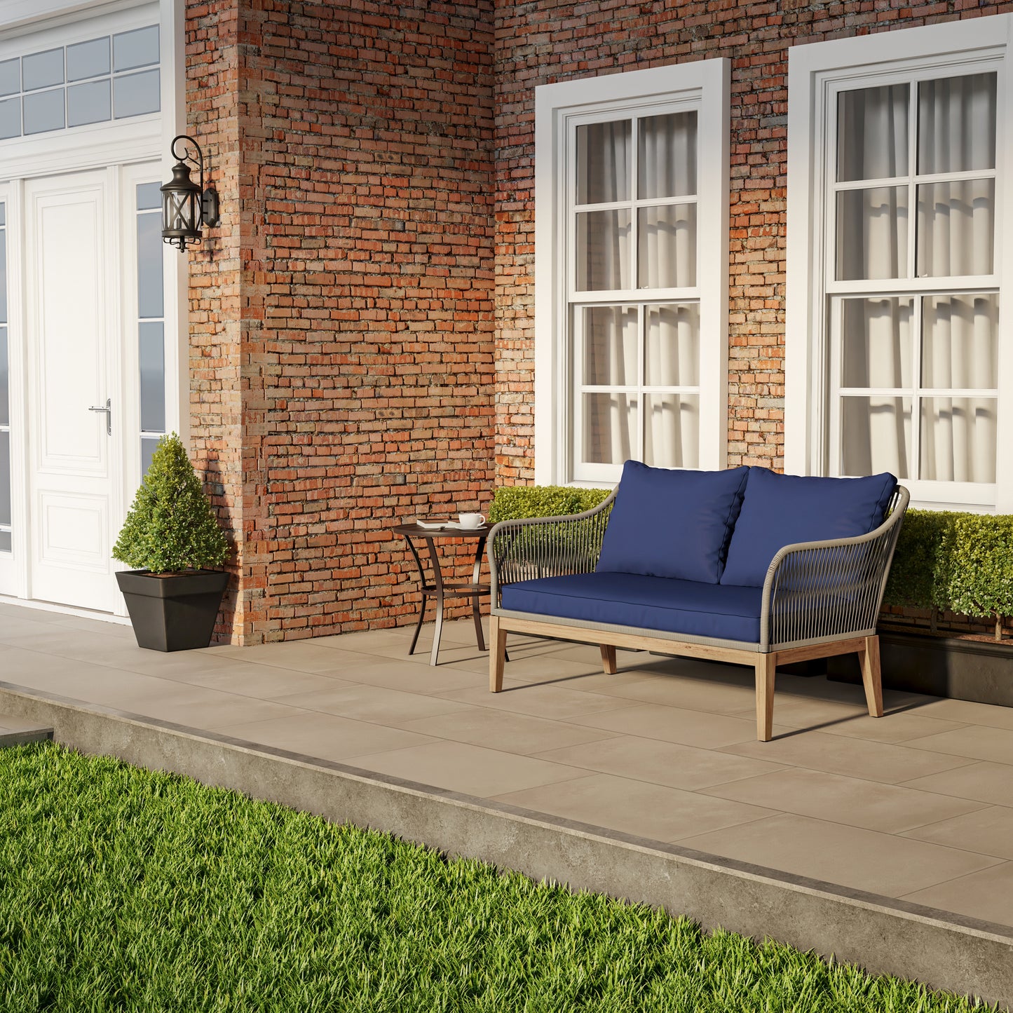 TK Classics Outdoor Loveseat for 2 People with Cushions