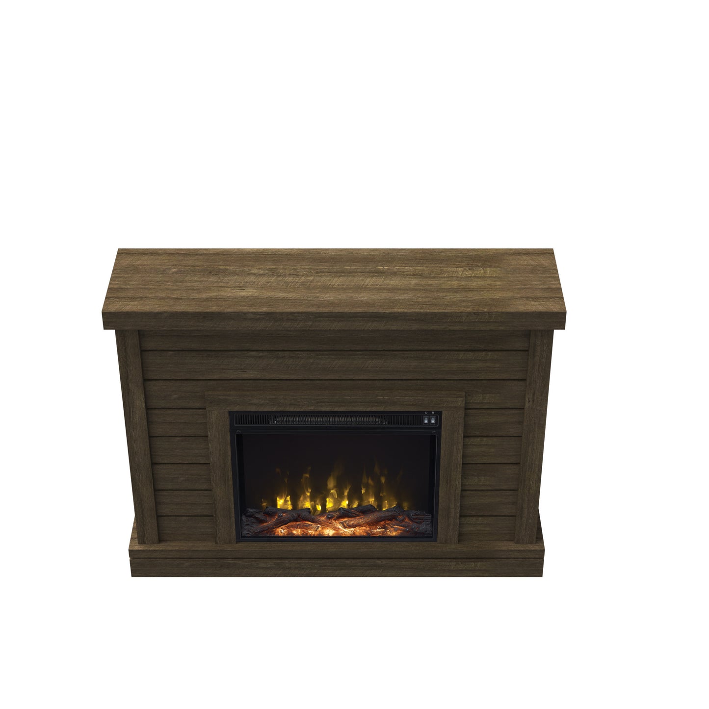 Shiplap Wall Mantel Electric Fireplace