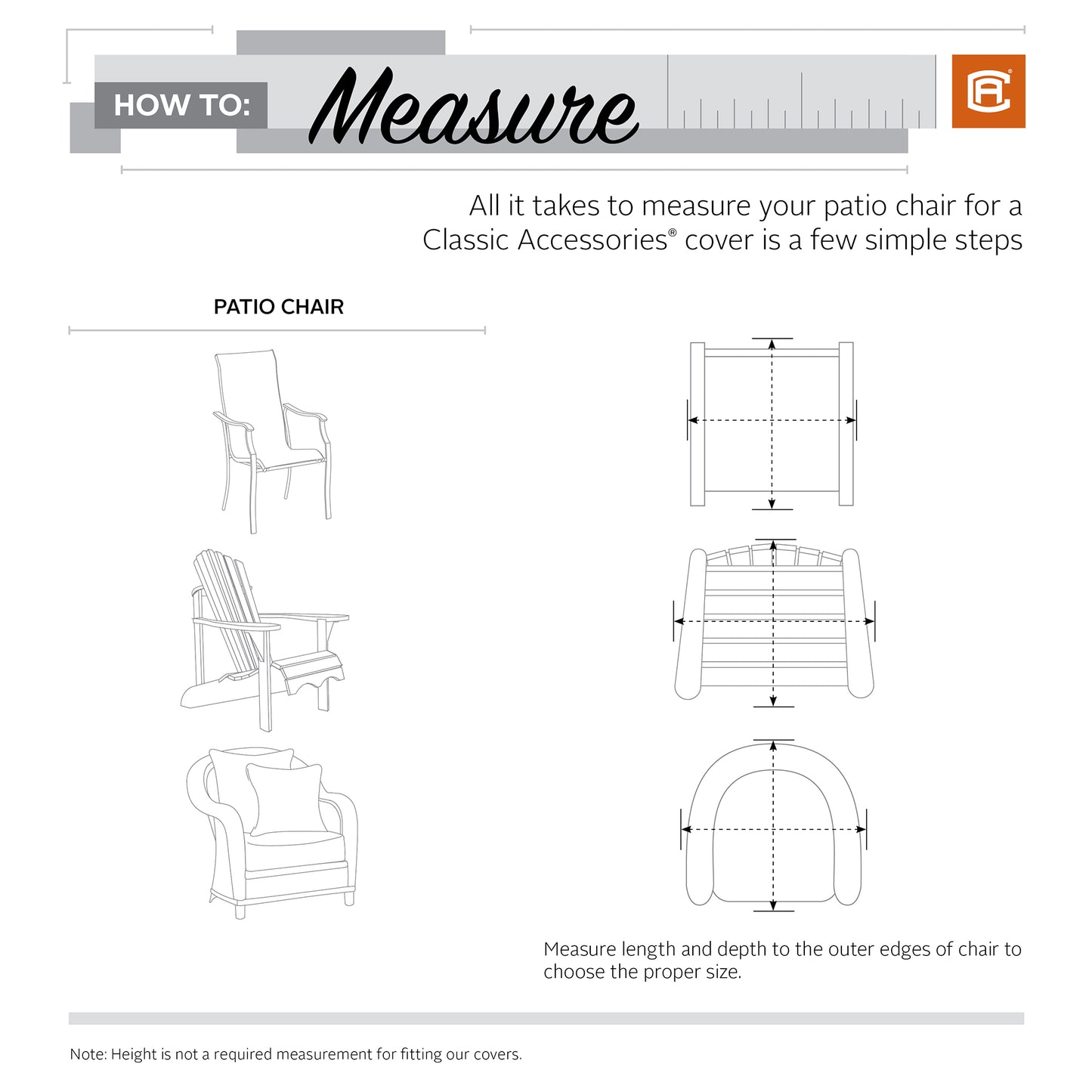 Classic Accessories Veranda's Best Waterproof Patio Chair Cover