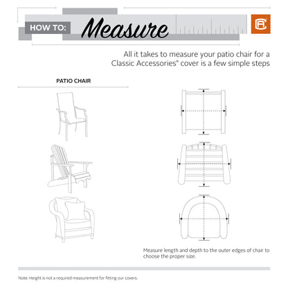 Classic Accessories Veranda's Best Waterproof Patio Chair Cover