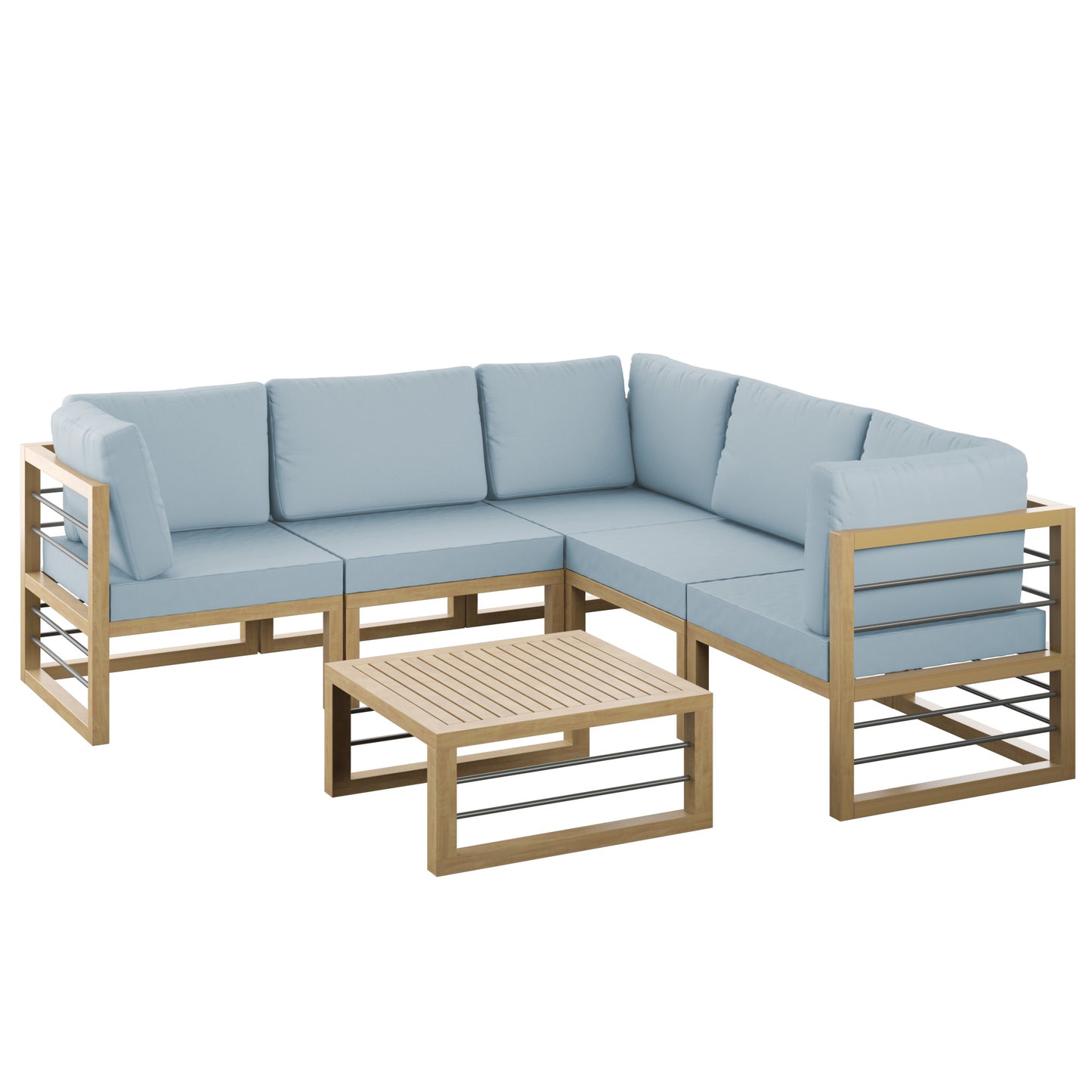 TK Classics 6 Piece Aluminum Outdoor Conversation Set