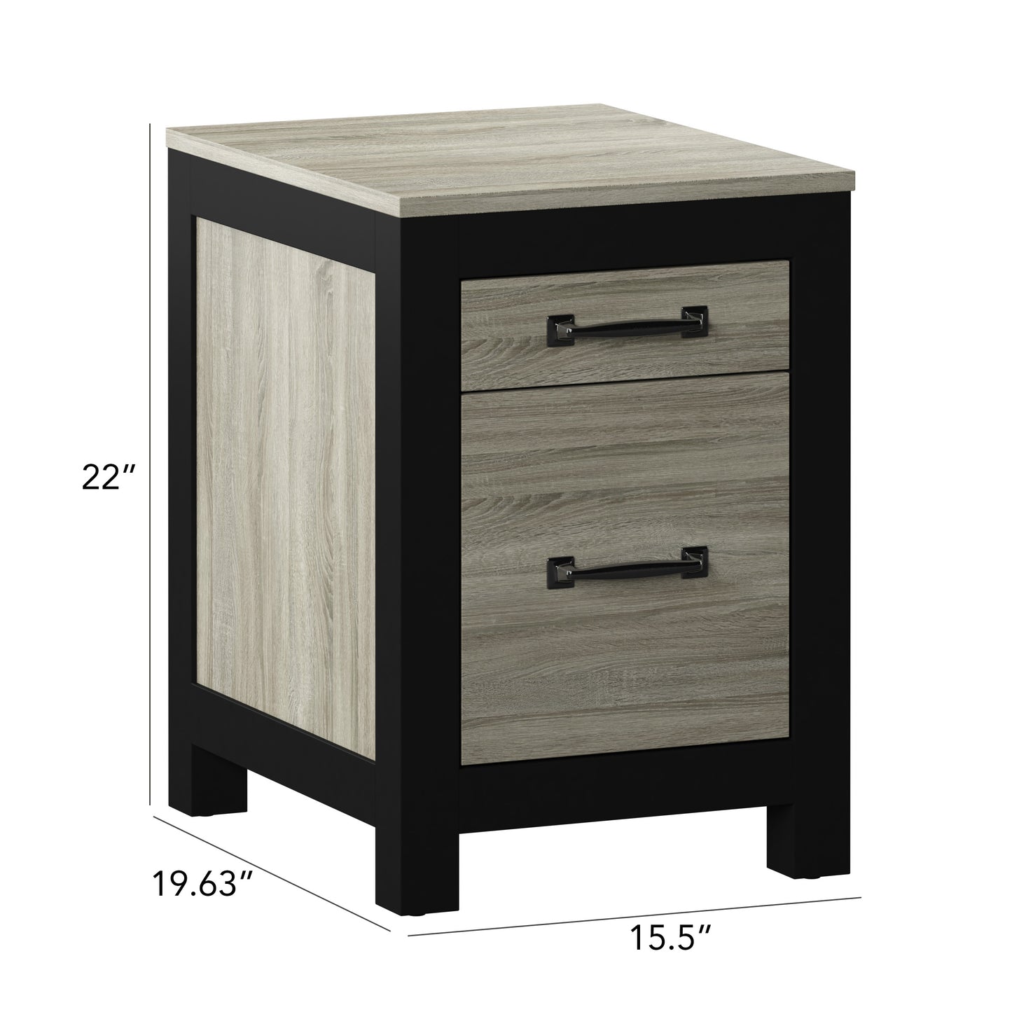 Better Homes & Gardens Dale Filing Cabinet, Clayton Oak and Black