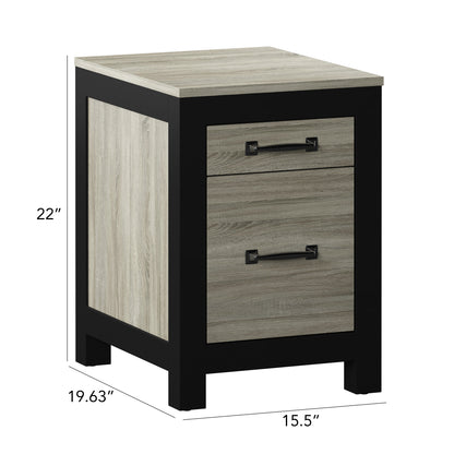 Better Homes & Gardens Dale Filing Cabinet, Clayton Oak and Black