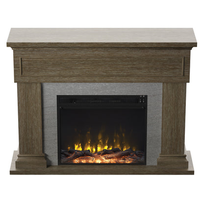 Wall Mantel Electric Fireplace with Reversible Surround