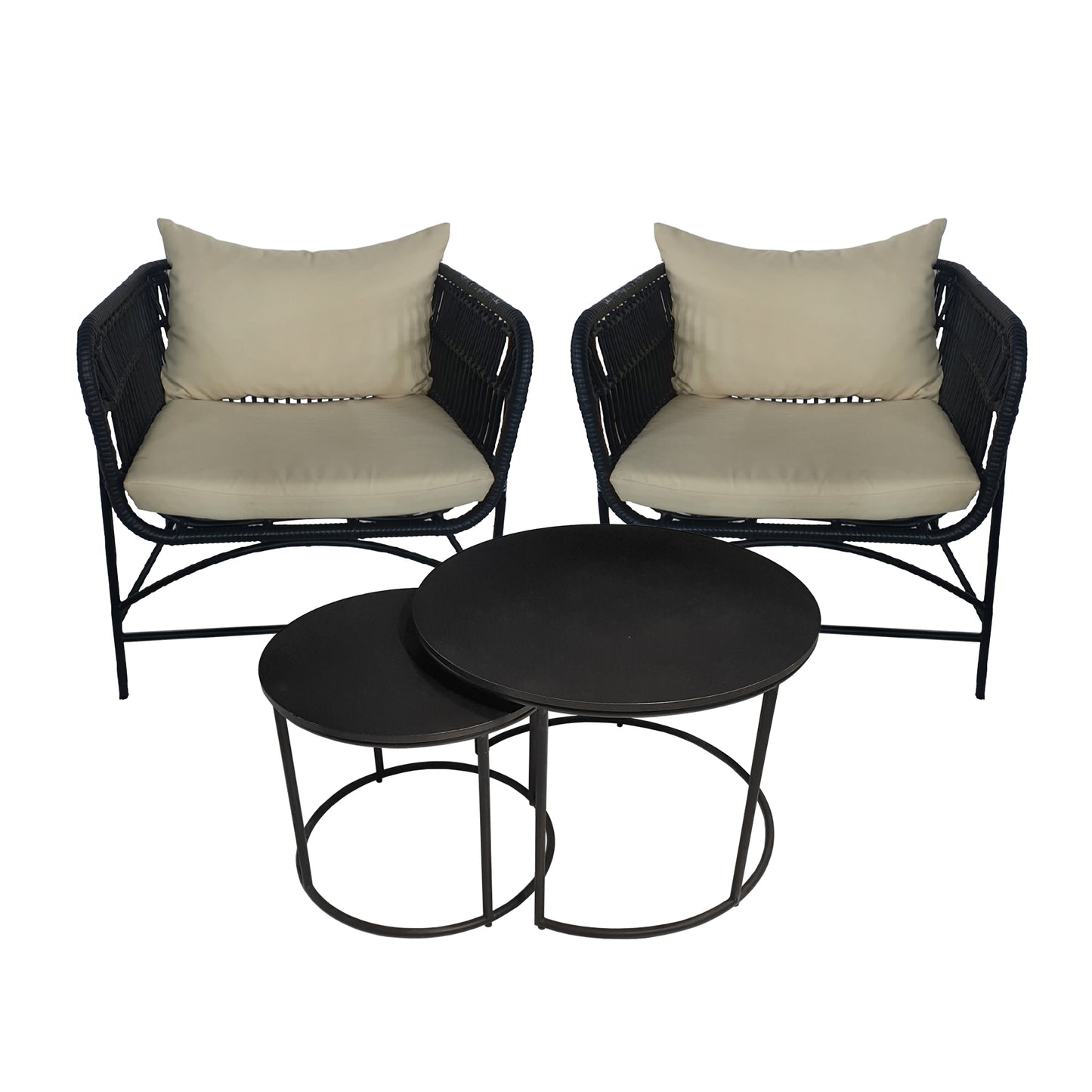 TK Classics 3 Piece Outdoor Conversation Set with Cushions