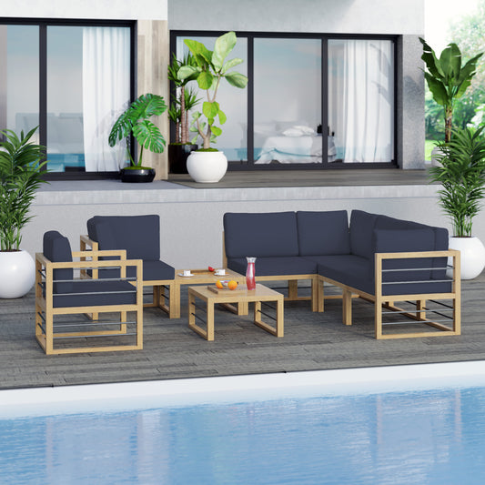 TK Classics 8 Piece Aluminum Outdoor Conversation Set