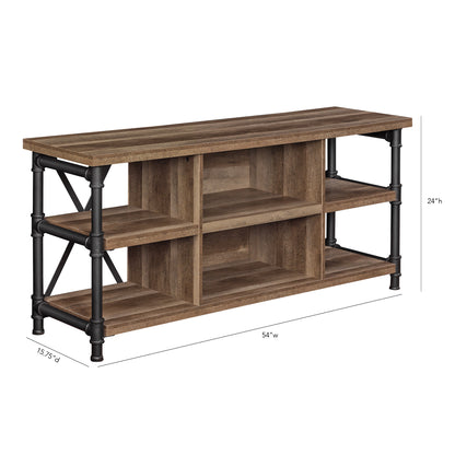 Irondale Open Architecture TV Stand for TVs up to 60 inches, Autumn Driftwood