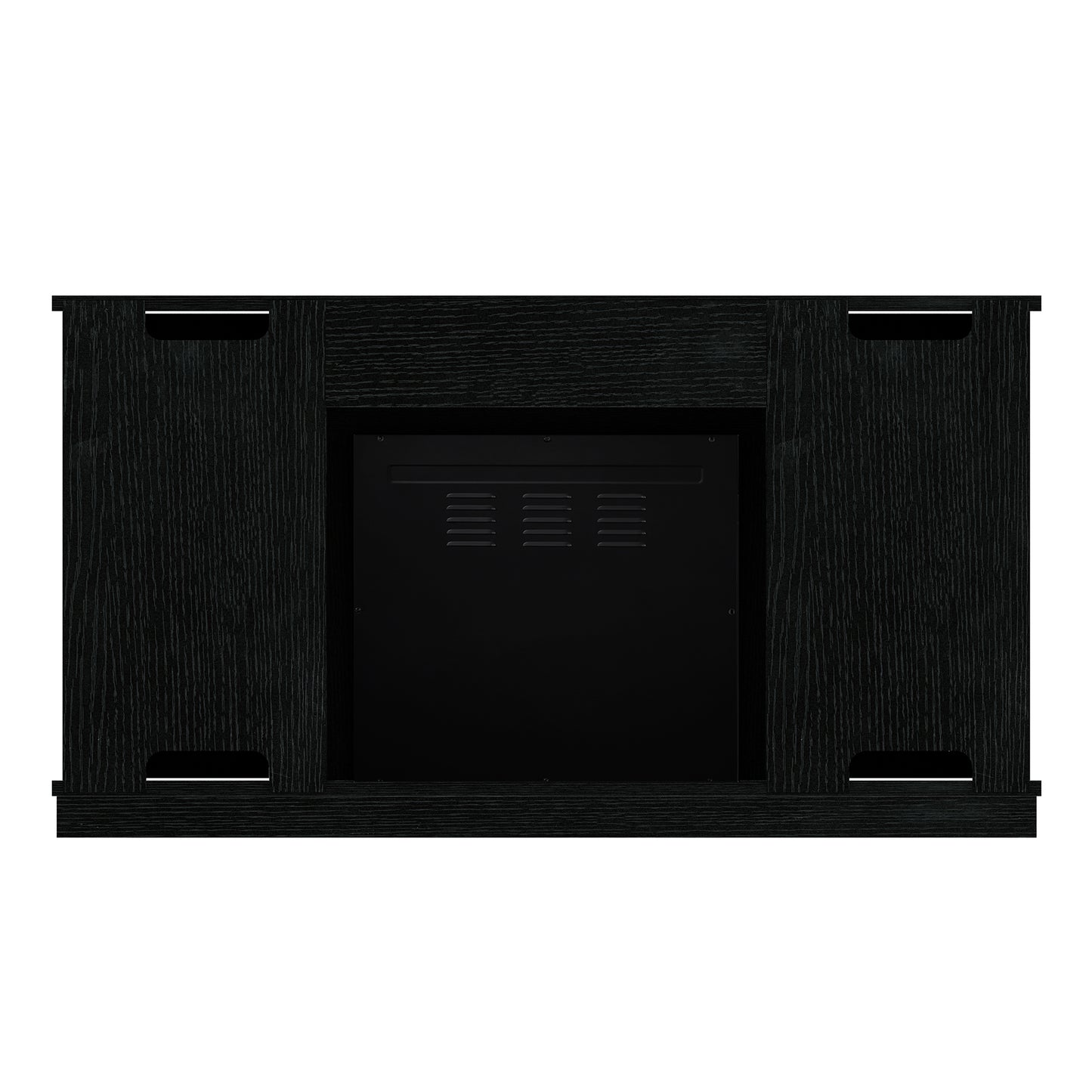 TV Stand for TVs up to 55" with Electric Fireplace and Glass Doors with X Mullions