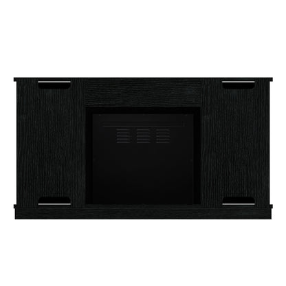 TV Stand for TVs up to 55" with Electric Fireplace and Glass Doors with X Mullions