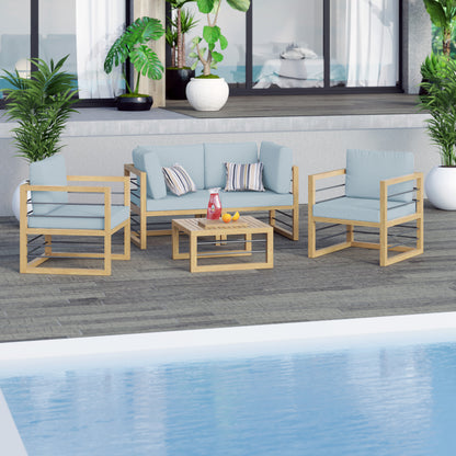 TK Classics 5 Piece Aluminum Outdoor Conversation Set