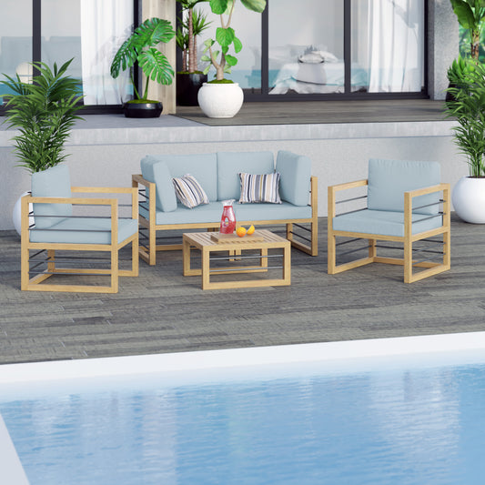 TK Classics 5 Piece Aluminum Outdoor Conversation Set