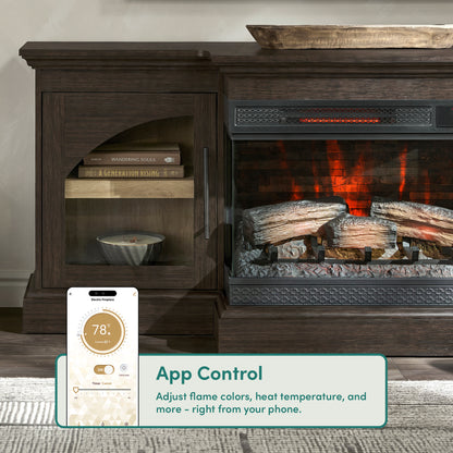 duraflame® 60" Smart Electric Fireplace TV Stand, Alexa Voice & App Control