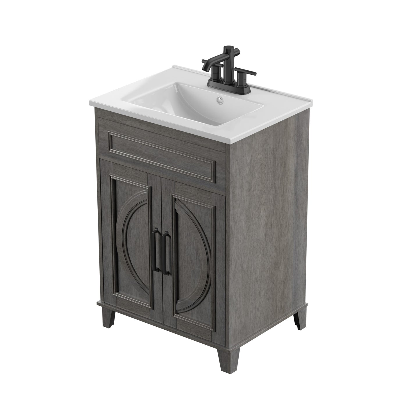 Renton 24" Single Bathroom Vanity with Decorative Mullions